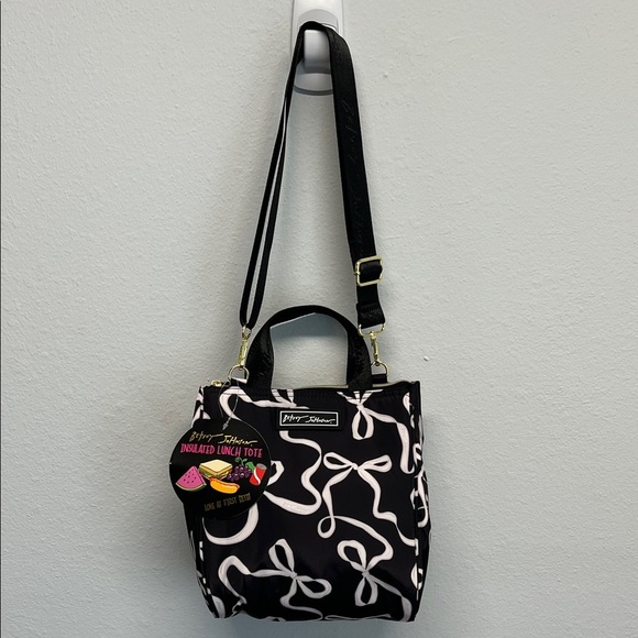 Betsey Johnson | Black & White Insulated Lunch Bag - Picture 1 of 9